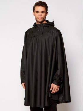 Rains Poncsó Unisex 1811 Fekete Loose Fit