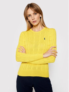 Polo Ralph Lauren Sweater Lsl 211580009087 Sárga Regular Fit