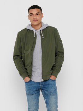 Only & Sons Bomber dzseki Jack 22015866 Zöld Regular Fit