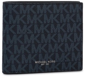MICHAEL Michael Kors Nagyméretű férfi pénztárca Greyson 39F9LGYF5P Sötétkék