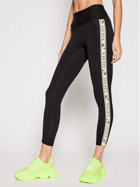 Deha Leggings Side Logo B44015 Fekete Slim Fit