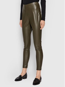 Liu Jo Műbőr nadrág WF1567 E0392 Zöld Skinny Fit