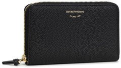 Emporio Armani Nagy női pénztárca Mini Zip Around St.Cervo Y3H246 YFW9B 80001 Fekete