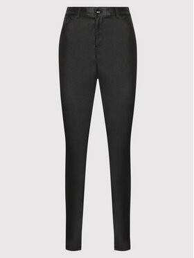 Vero Moda Curve Műbőr nadrág Lora 10237247 Fekete Slim Fit