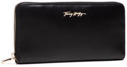 Tommy Hilfiger Nagy női pénztárca Essential Leather Lrgza AW0AW10498 Fekete