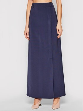 Victoria Victoria Beckham Maxi szoknya Stretch Faille 2221WSK002594A Sötétkék Regular Fit