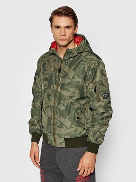 Superdry Télikabát Bomber M5011126A Zöld Regular Fit