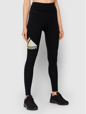 Superdry Leggings Mountain Sport W7010596A Fekete Slim Fit