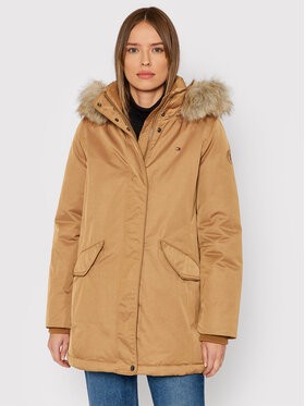 Tommy Hilfiger Parka Essential Sorona WW0WW33863 Bézs Regular Fit