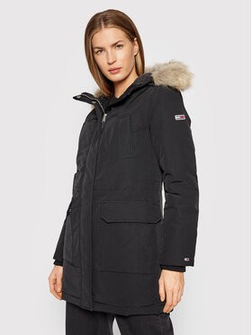 Tommy Jeans Parka Tjw Technical Down DW0DW11092 Fekete Regular Fit