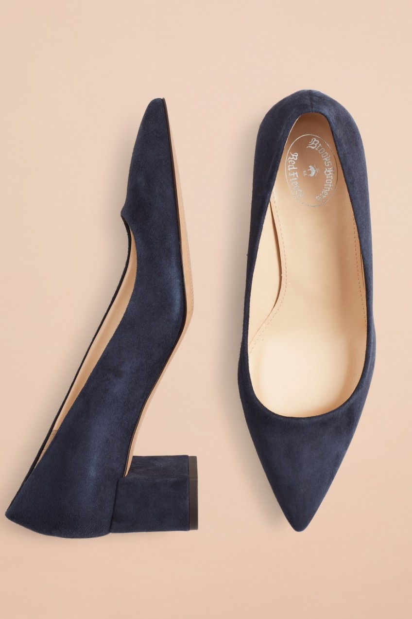 Körömcipő Brooks Brothers Point-Toe Block-Heel Pumps