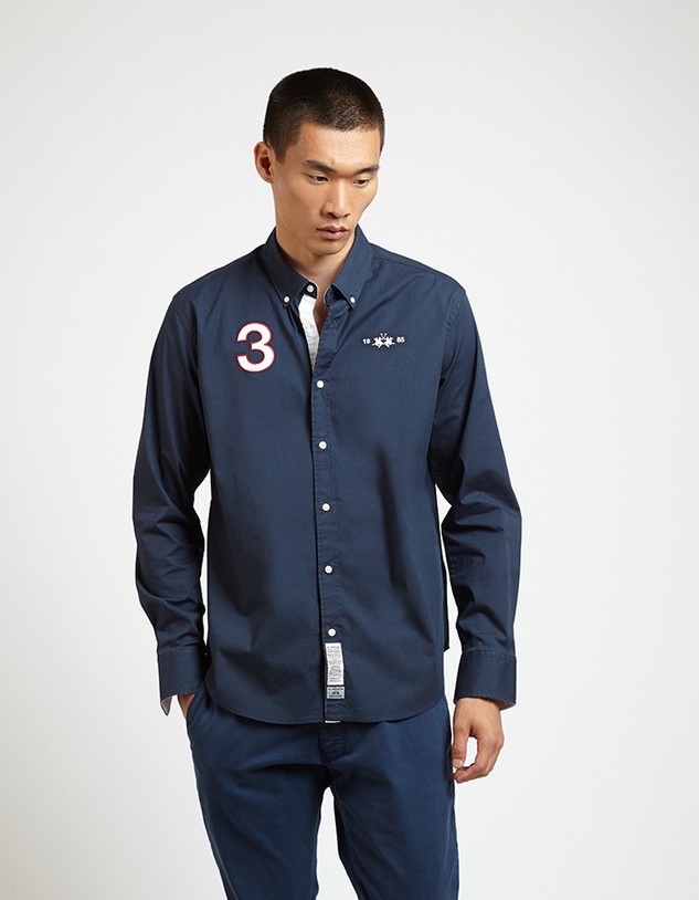 Ing La Martina Man Shirt L/S Poplin Poplin St