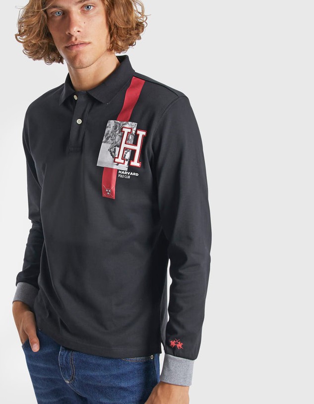Póló La Martina Man Cotton Rugby Polo L/S