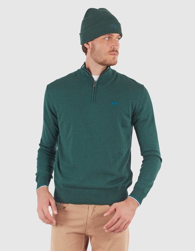 Pulóver La Martina Man Tricot 1/2 Zip Gg12