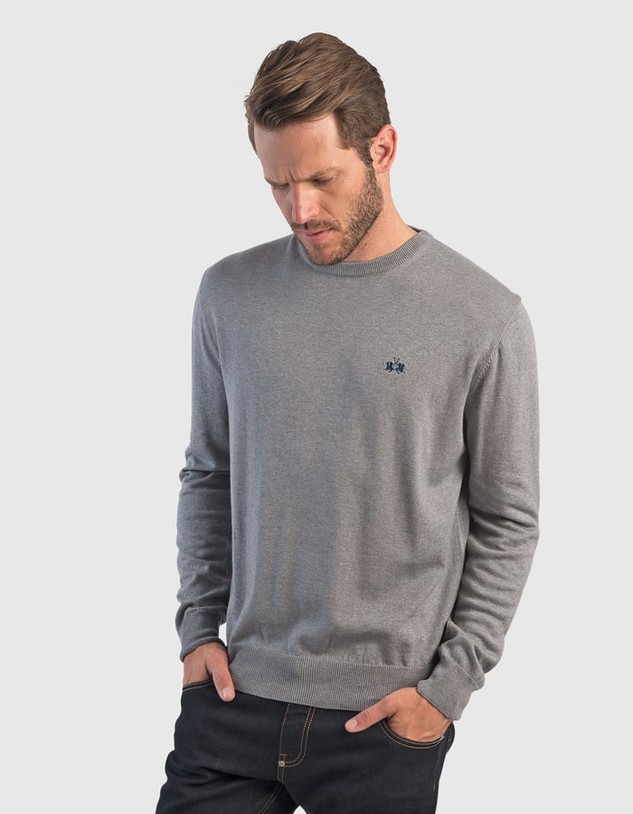 Pulóver La Martina Man Tricot Crew Neck Gg12