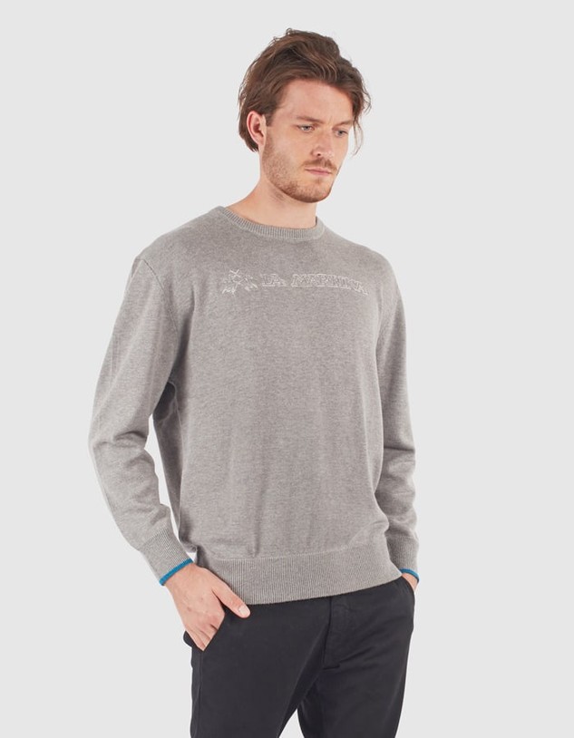 Pulóver La Martina Man Tricot Crew Neck Gg.10