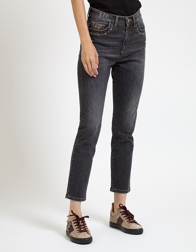 Farmer La Martina Woman Denim Trouser Black Deni