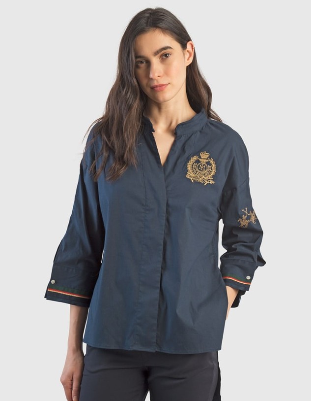 Ing La Martina Woman Shirt Silky Poplin