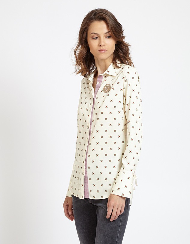 Ing La Martina Woman Shirt L/S Twill Viscose