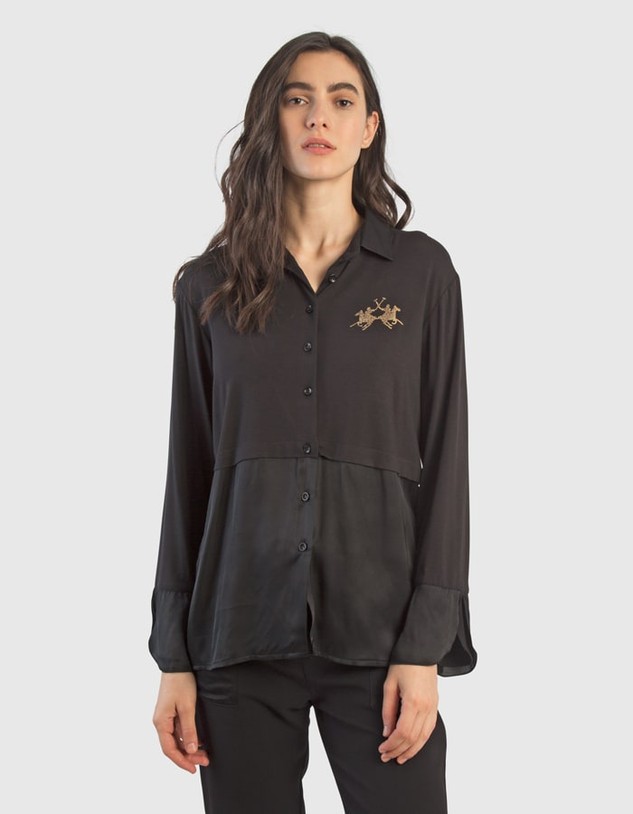 Ing La Martina Woman Viscose Jersey Shirt L/S