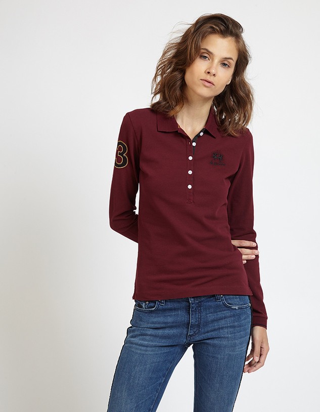 Póló La Martina Woman Polo L/S Piquet Stretch