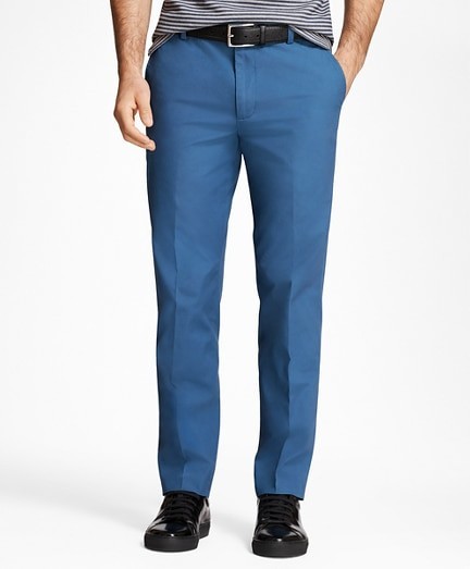 Nadrág Brooks Brothers Cbt Supima Poplin Pant Milano Ensign Blue