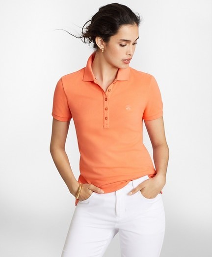 Póló Brooks Brothers Knt Polo Ctn Ss Coral Quartz