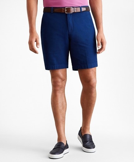 Rövidnadrág Brooks Brothers Cbt Ml Indigo Broken Twill Short 10 Med Indigo