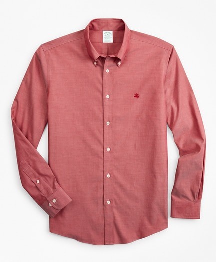 Ing Brooks Brothers Spt Ml Ni Stretch Pinpoint Solid Milano Red