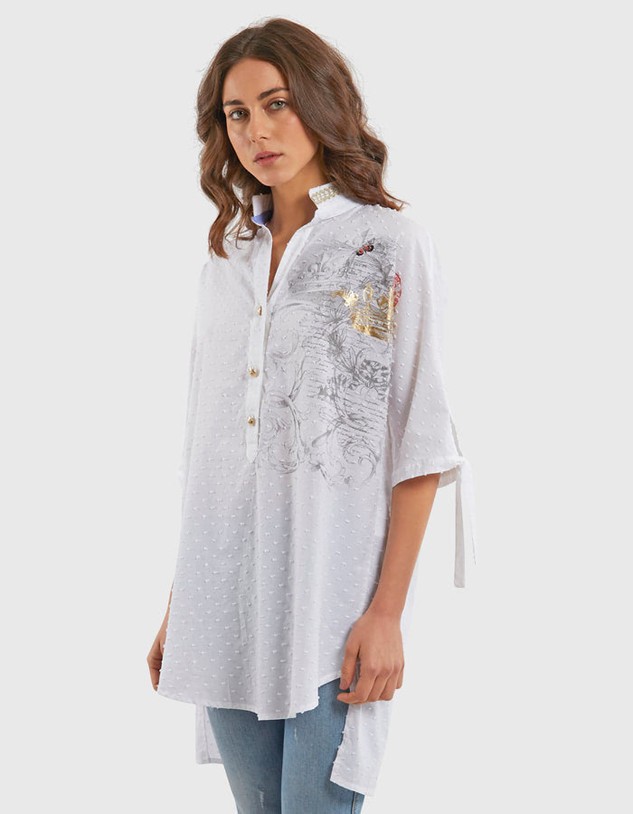 Ing La Martina Woman Plumetis Popeline Shirt