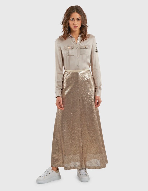 Szoknya La Martina Woman Sequined Tulle Skirt