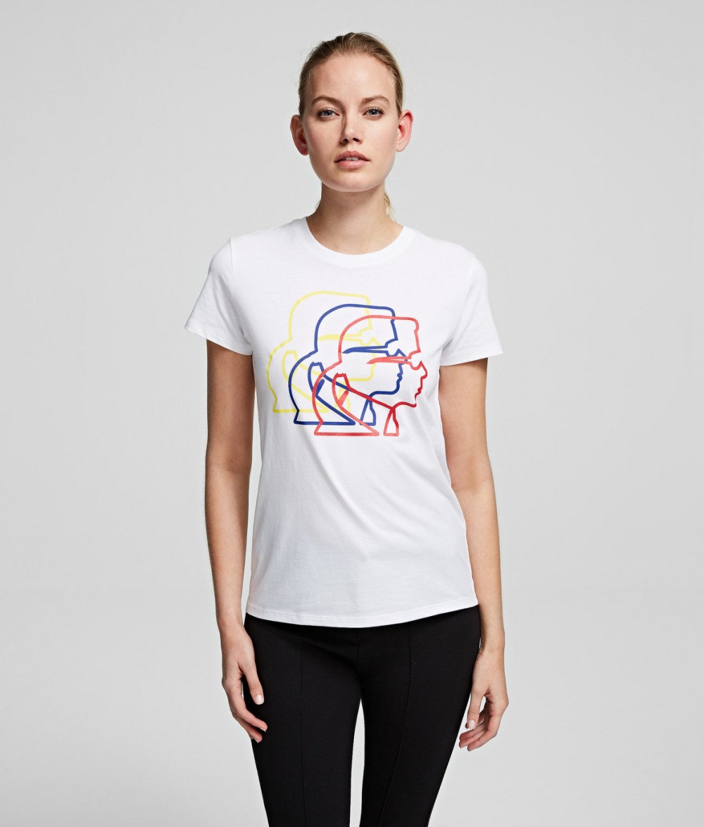 Trikó Karl Lagerfeld Multicolor 3D Karl Profile Tee