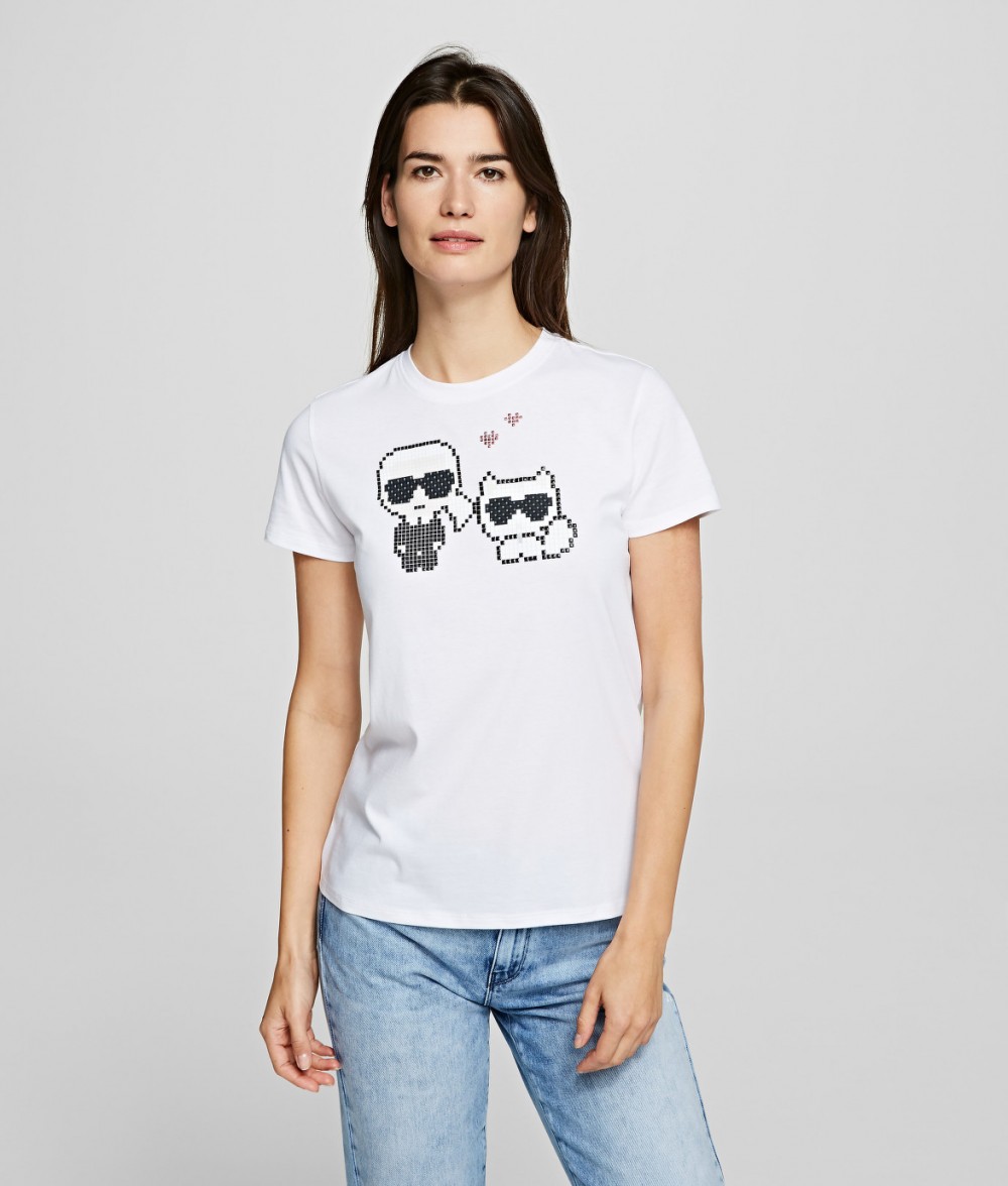 Trikó Karl Lagerfeld Karl Pixel Choupette T-Shirt