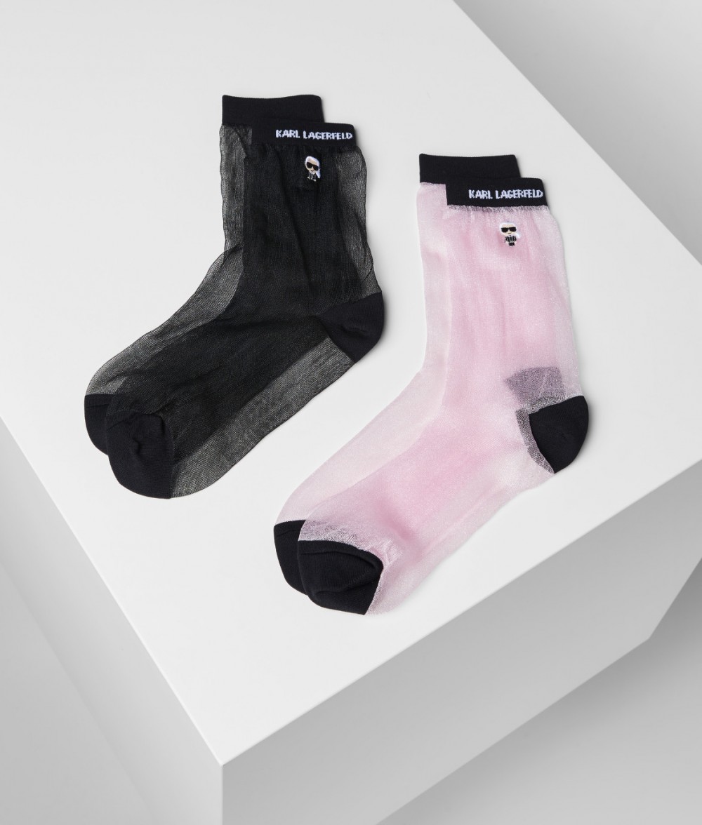 Zokni Karl Lagerfeld K/Ikonik Transparent Socks 2Pk