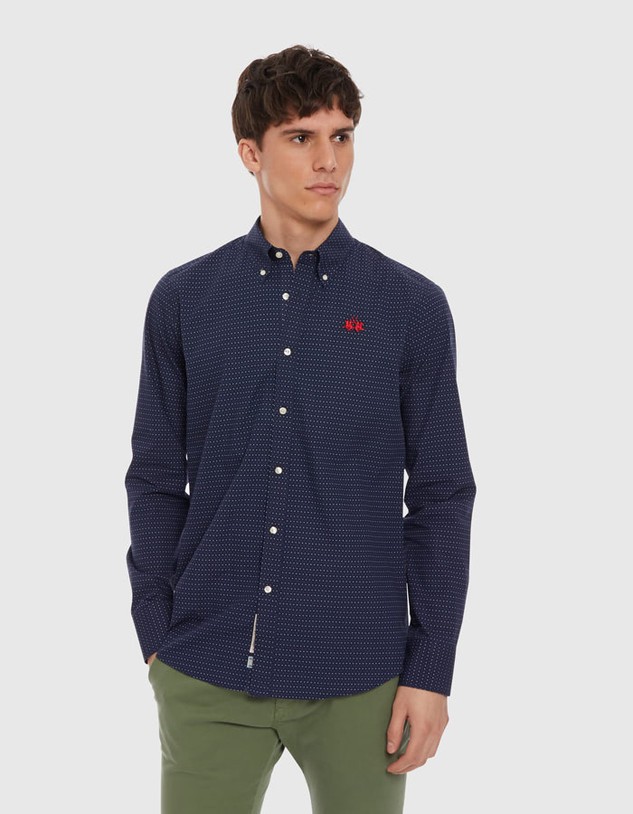 Ing La Martina Man Shirt L/S Printed Poplin