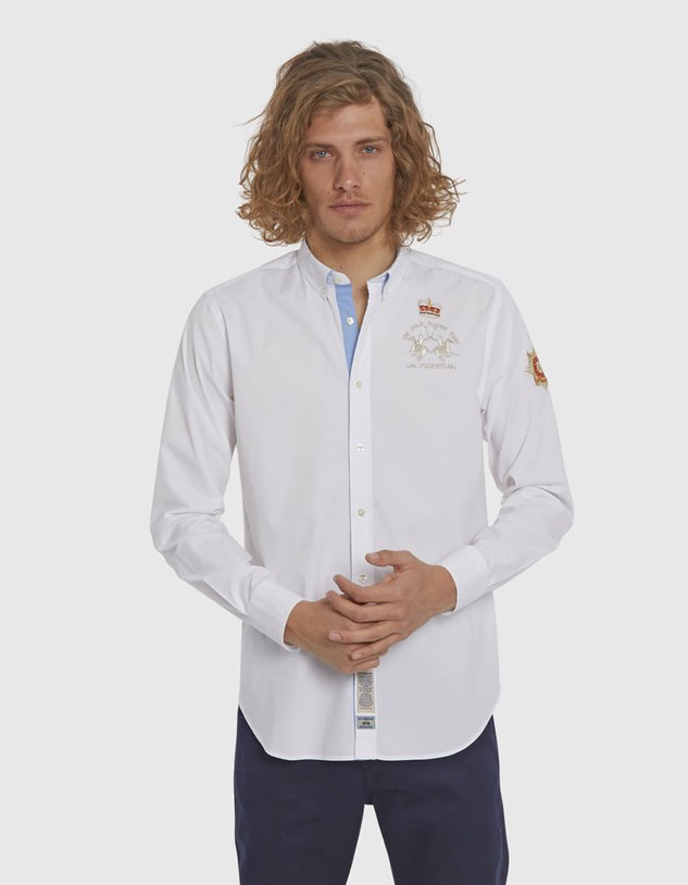 Ing La Martina Man L/S Shirt Poplin