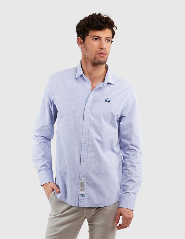 Ing La Martina Man L/S Shirt Fancy Oxford