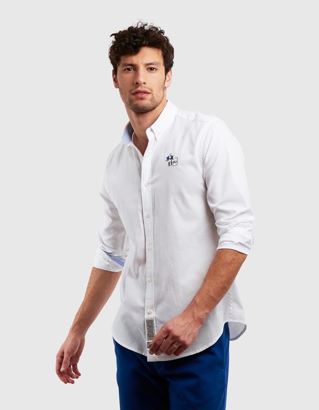 Ing La Martina Man L/S Shirt Oxford