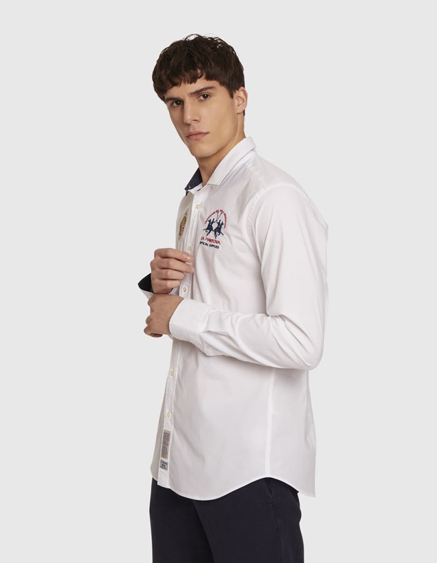 Ing La Martina Man L/S Shirt Poplin