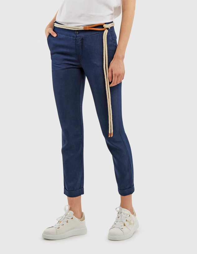 Nadrág La Martina Woman Lurex Denim Pant