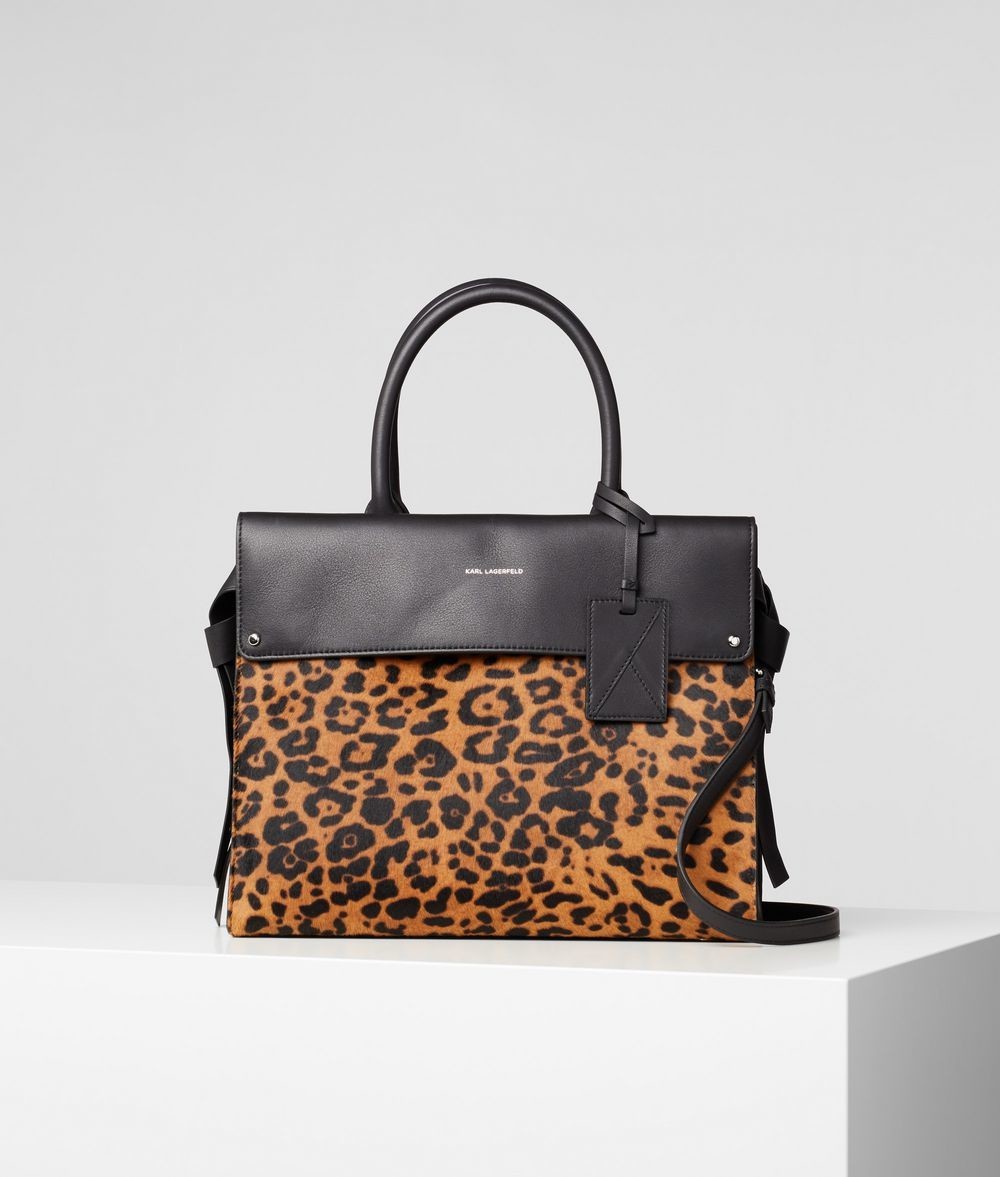 Retikül Karl Lagerfeld K/Ikon Leopard Top Handle