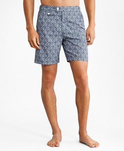 Fürdőruha Brooks Brothers Cbt Ml Printed Swim Newport 7 Violafloral