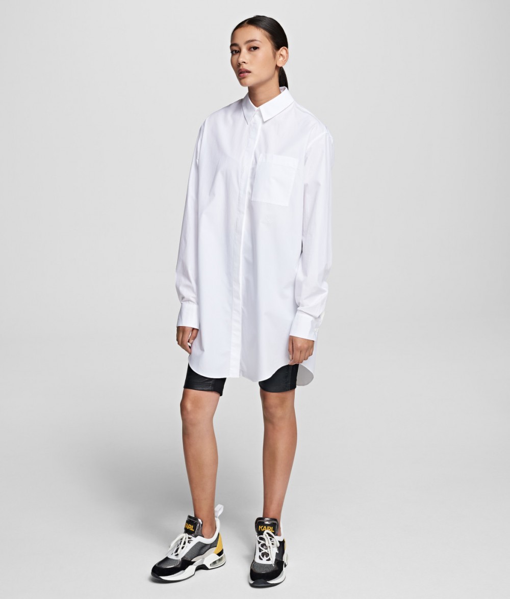 Ing Karl Lagerfeld Embellished Cotton Shirt