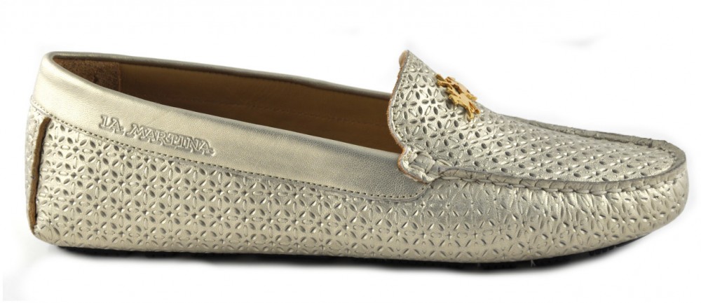 Mokaszin La Martina Woman Moccasin Perforate Laminate