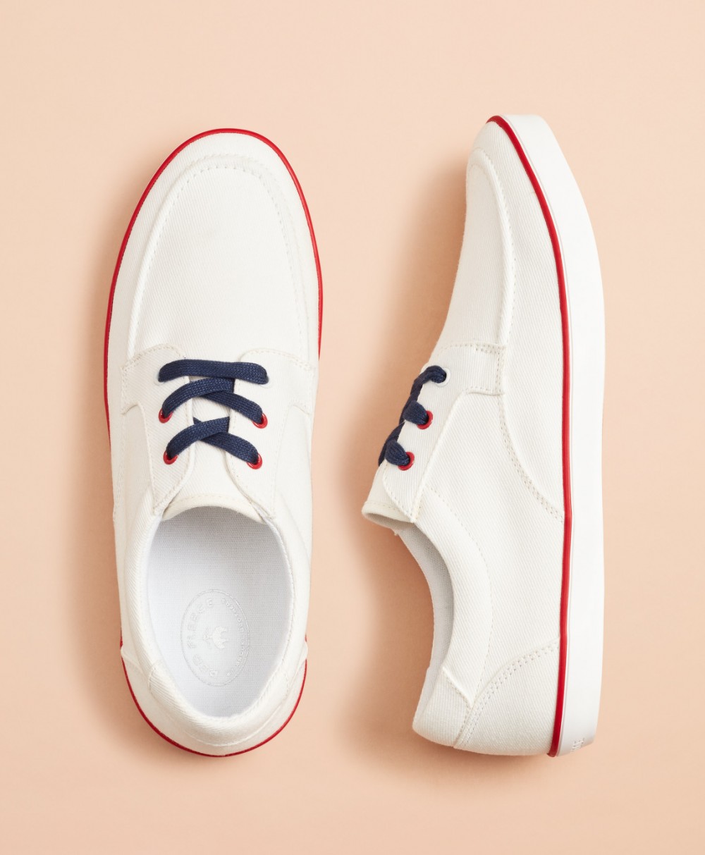 Sportcipő Brooks Brothers Rf Slip On Boat Shoe Bright White