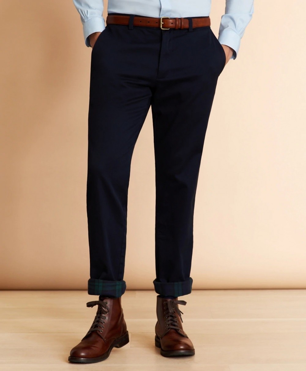 Nadrág Brooks Brothers Flannel-Lined Chinos