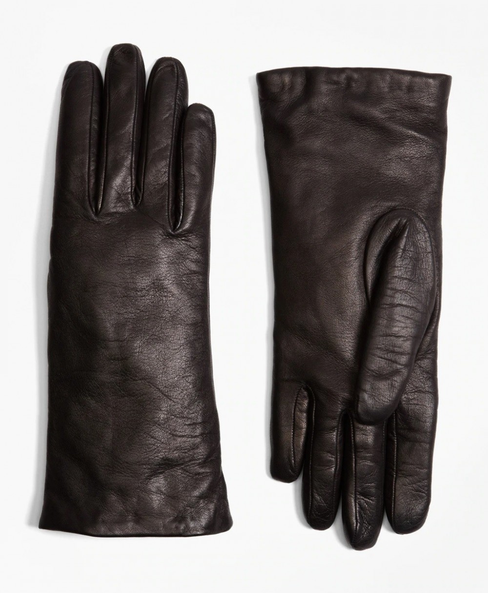 Kesztyű Brooks Brothers Cashmere Lined Leather Gloves
