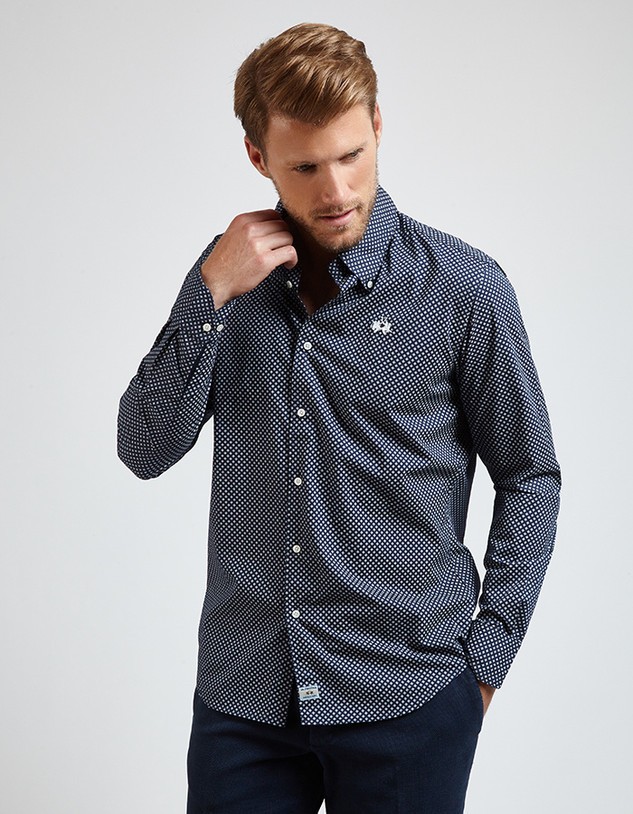 Ing La Martina Man All Over Poplin Shirt
