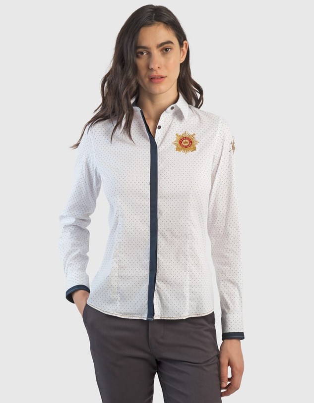 Ing La Martina Woman Shirt L/S Light Twill Pr