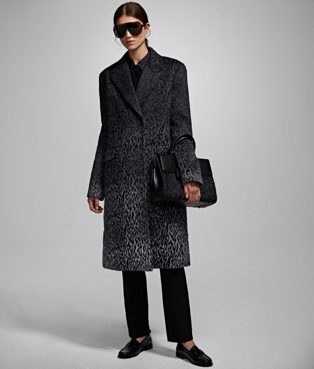 Kabát Karl Lagerfeld Karl X Carine Leopard Coat